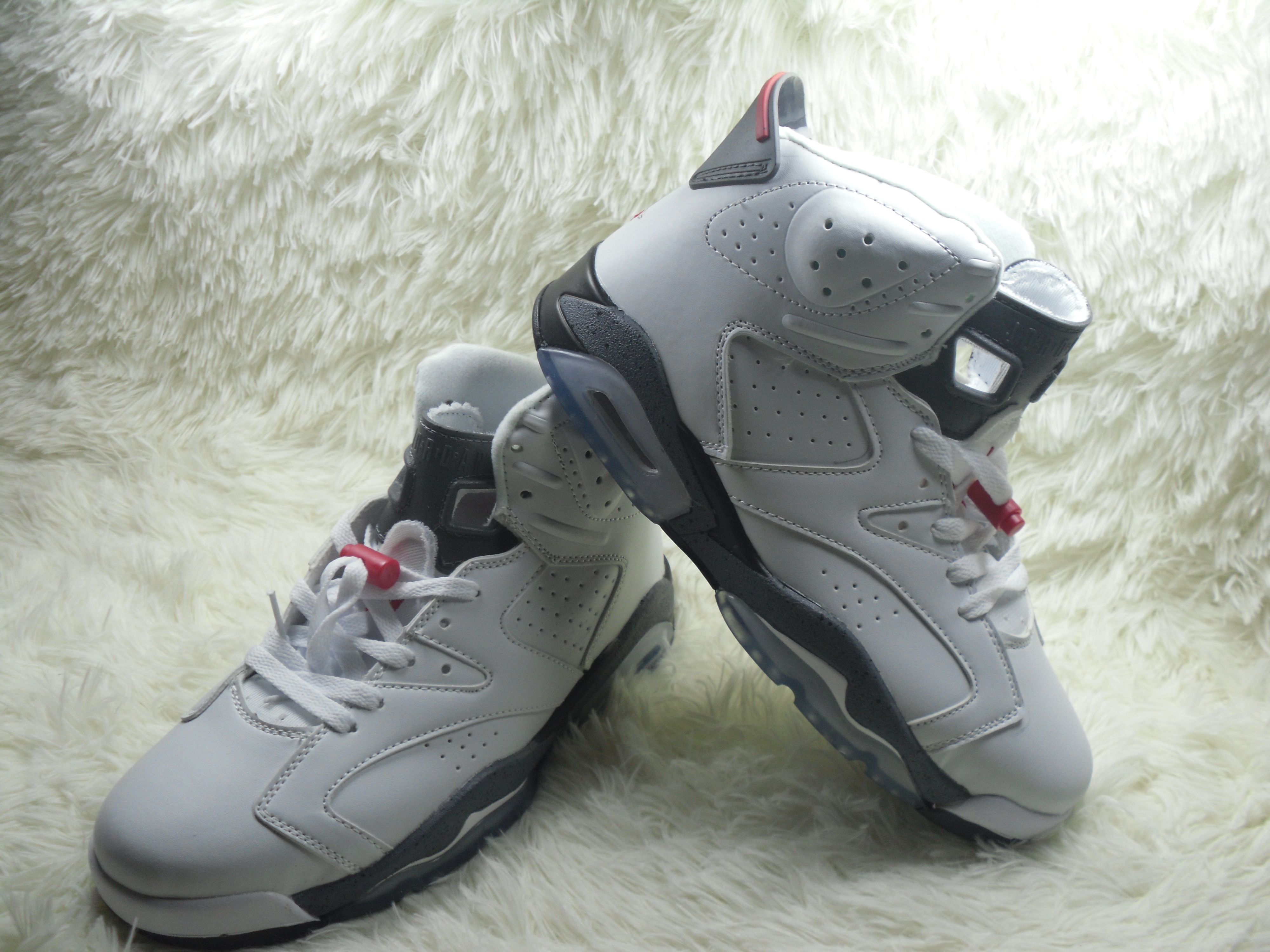 New Air Jordan 6 Retro White Grey Red